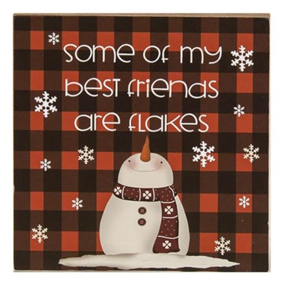 NWT Buffalo Plaid Set 3 Saying Blocks - Picture 3 of 5